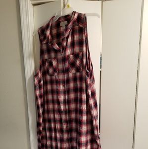 Plaid shirt dress